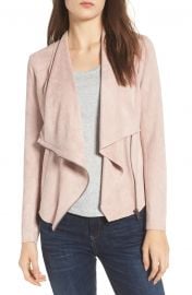 BLANKNYC Faux Suede Drape Front Jacket  Regular  amp  Plus Size    Nordstrom at Nordstrom